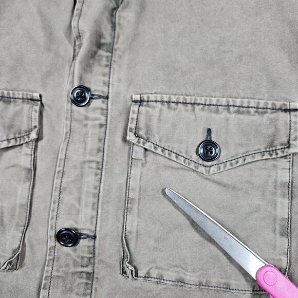 Lucky Brand Shacket Mens XL Outdoor & Utility Full Zip Military Fatigue Jacket - Picture 3 of 16